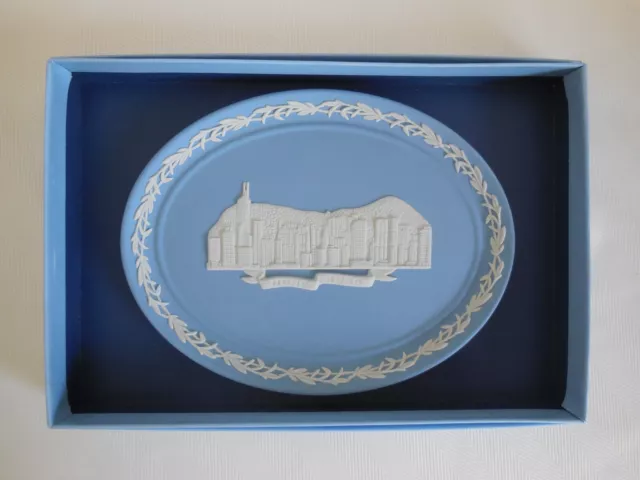 Wedgwood Blue Jasperware Hong Kong Skyline Tray