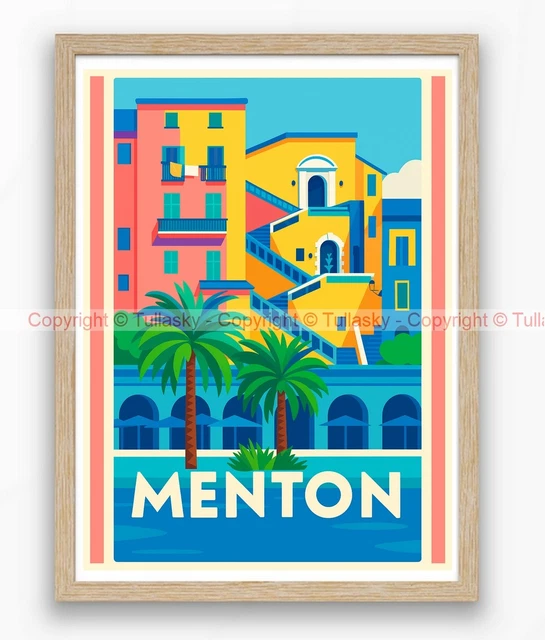Affiche Touristique Vintage Cannes - Côte D'Azur cm. 50x70 | Leroy Merlin