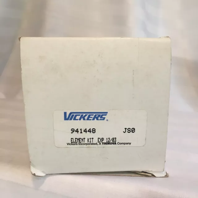 Vickers 941448 JS0 Hydraulic Filter Element Kit Trinova - NEW IN BOX