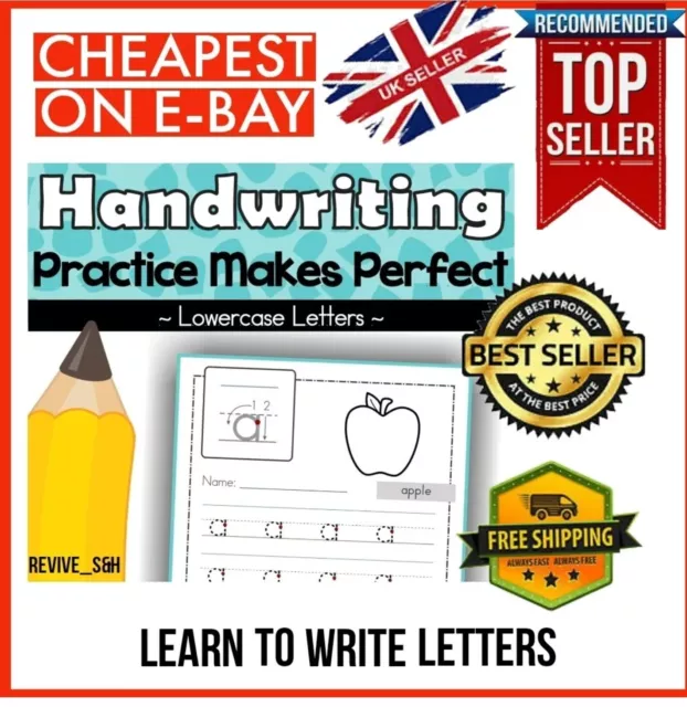 Learn to Write Letters Worksheets Handwriting Practice Booklet for Kids  Ages