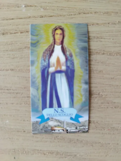 Madonna dello Scoglio, Holy Card piccola con Santuario
