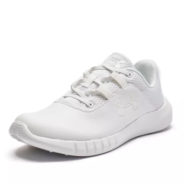 Under Armour Mojo Kids Trainers Sports Sneakers Boys Girls Sports Shoes   White