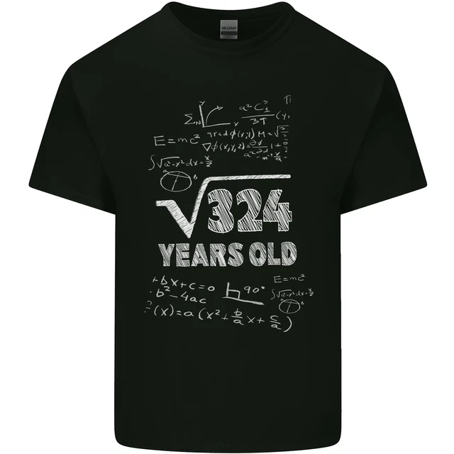 18th Compleanno 18 Età Smanettone Divertente Matematica Uomo Cotone T-Shirt