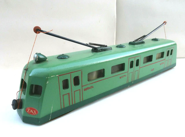 Trolleybus Mécanique Broadway Joustra – Jouet Ancien En Tôle, Neuf En Boîte, Superbe état