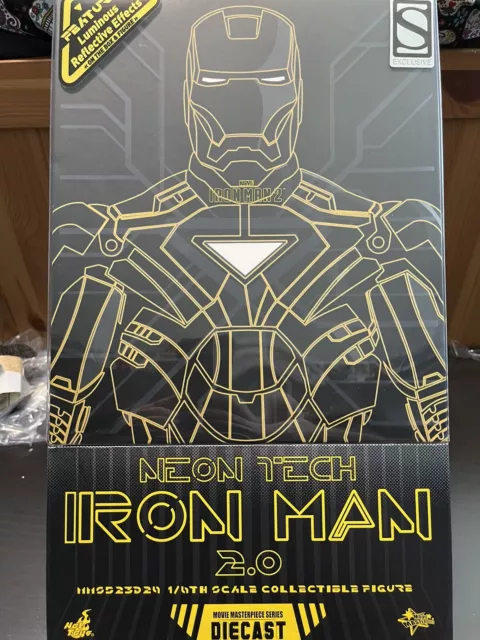 Hot Toys Neon Tech Iron Man 2.0  Mark 6 1:6 Scale Action Figure