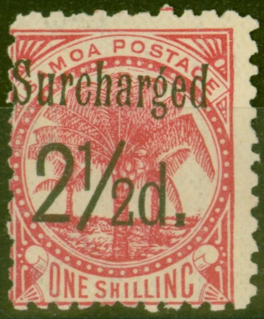 Samoa 1898 2 1/2d Auf 1s Matte Rose-Karmin SG86 Fein MTD Postfrisch (20)