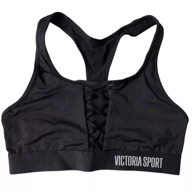 VICTORIAS SECRET SPORT Womens Black The Player Athletic Sports Bra Size  Medium $10.00 - PicClick