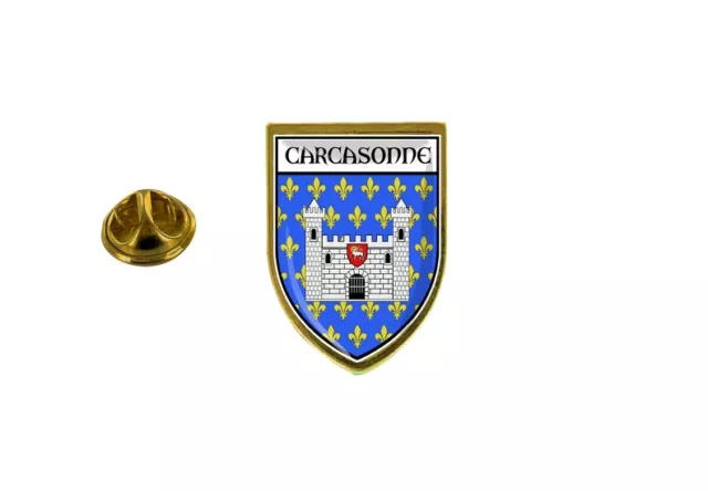 pins pin badge pin's souvenir ville drapeau pays blason carcassonne