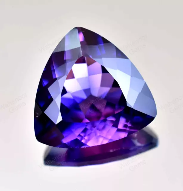 FLAWLESS Natural Purple Blue Montana Sapphire 17.40 Ct Certified Loose Gemstone