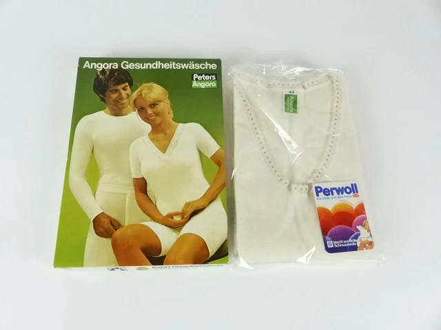 Cantofola da donna Peters Angora taglia 46/48 bianca senza maniche 50% angora (W)
