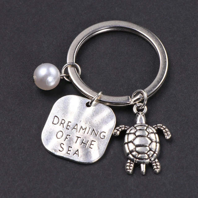 Porte-clés Coquillage Porte-clés Couple Gravé Acier Inoxydable