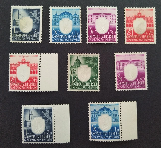 Timbres allemagne. Gross deutsches reich. General gouvernement.