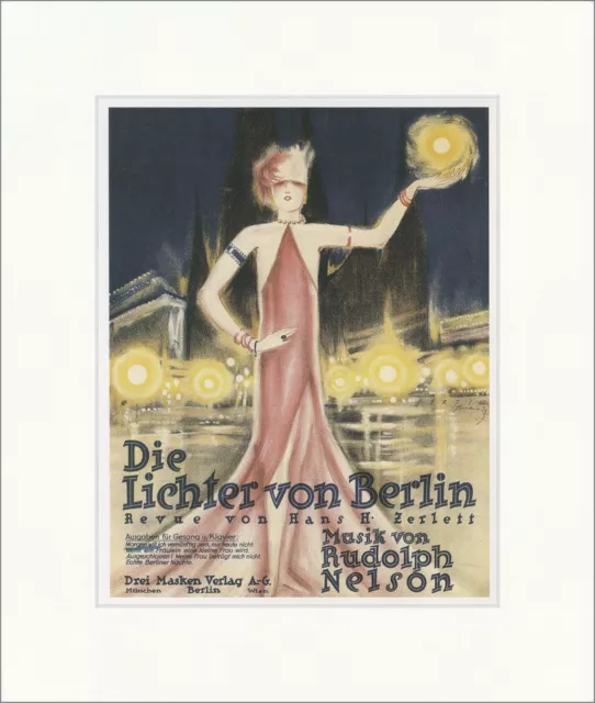 Die Lichter von Berlin Revue Hans Zerlett Herzig 1927 Kunstdruck Plakatwelt 814