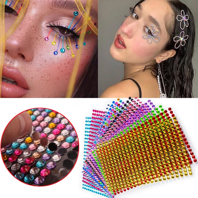Décalcomanie des ongles Décoration faciale Diamants Autocollant de forage
