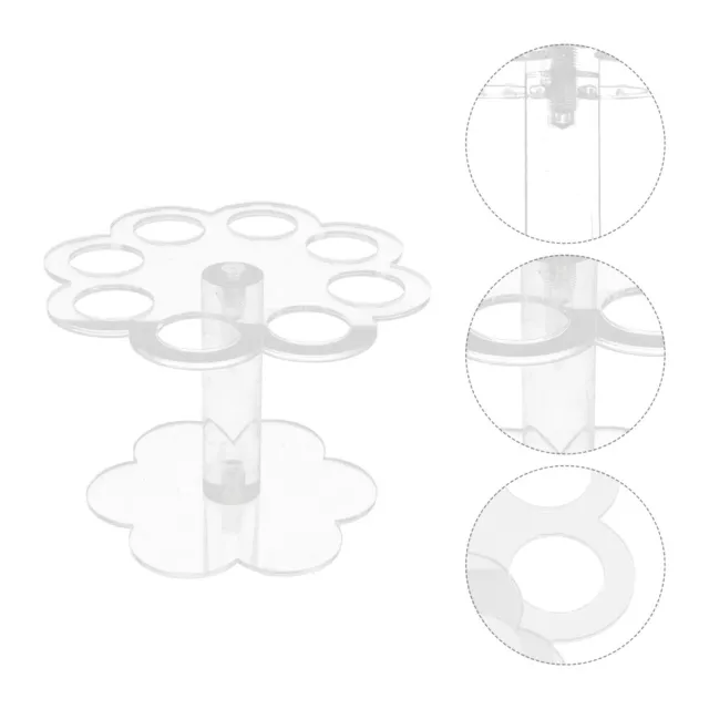 Clear Acrylic 8-Hole Ice Cream Cone Holder Stand for Parties and Events