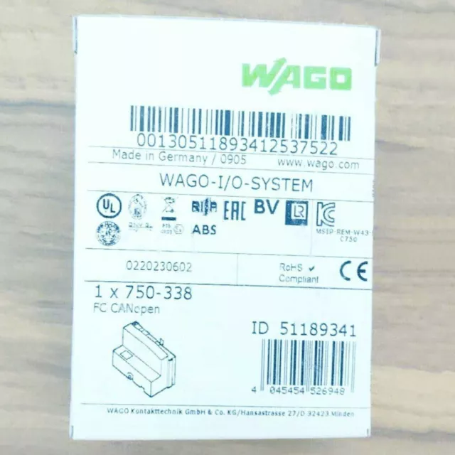 New WAGO 750-338 Buscoupler DeviceNet Module PLC Adapter 750338