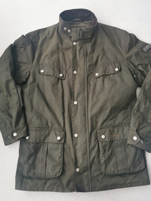BARBOUR INTERNATIONAL DUKE Wax Jacket Olive Green Mens Large Â£99.95 - PicClick UK