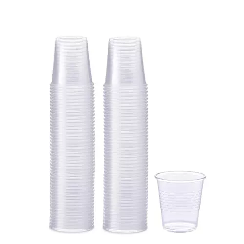 [100 Juegos - 5.5 Oz.] Vasos Desechables De Plastico Para Porciones Con  Tapas