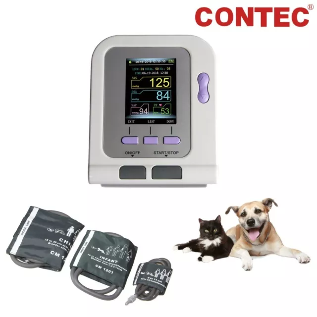 VET NIBP Veterinär Blutdruckmessgerät Blutdruckgerät Hund Katze 3 Manschetten