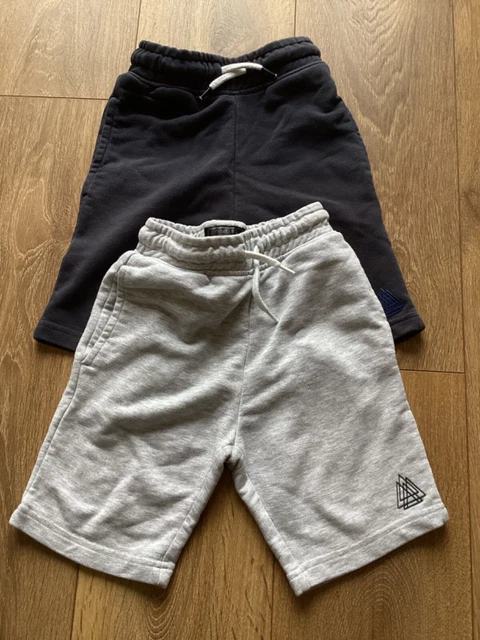 2 Paia Pantaloncini Next Jersey Navy & Grigi Età 7 Anni