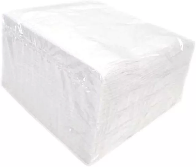 2000 x Serviettes Paper Napkin White Disposable 4 Fold Tissue 2-Ply 33cm UK Made