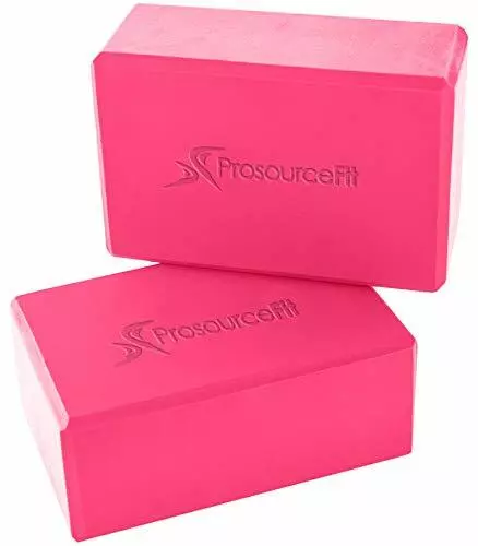 ProsourceFit Foam Yoga Blocks Set of 2, High Density EVA Yoga Bricks, Sturdy 2