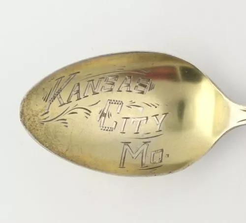 Kansas City Missouri Souvenir Spoon - Sterling Silver Vintage Collector's Travel