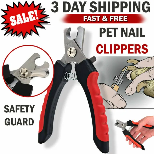 Pet Dog Cat Stainless Steel Professional Nail Toe Trimmer Clipper Grooming Tool