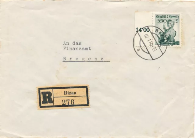 Trachten Reco-Brief 1960 aus Bizau  19/11/14