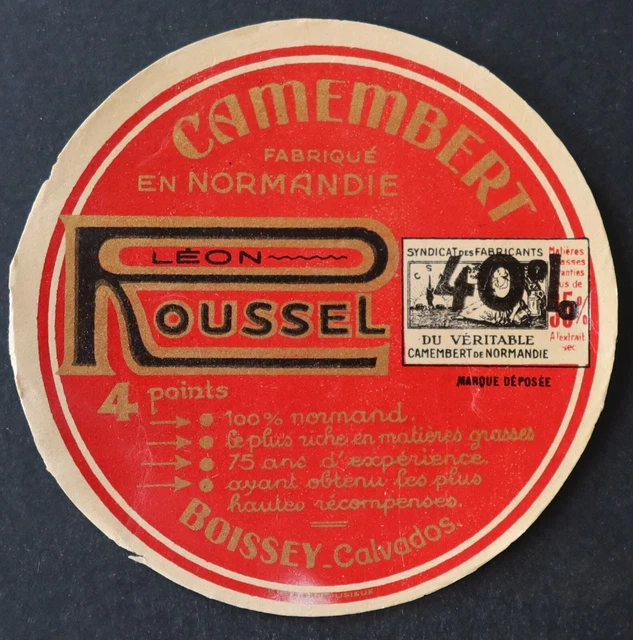 ANCIENNE ETIQUETTE BOITE Fromage, Camembert De Normandie - Senoble ANCIENNE ETIQUETTE BOITE Fromage, Camembert De Normandie - Senoble