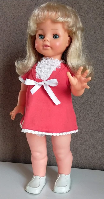 TRES ANCIENNE POUPEE RAYNAL ??? 1930 70 CM ENviron CARTON