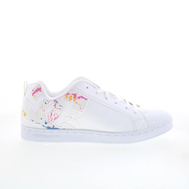 Shop DC Shoes Womens Court Graffik Shoes In White/pink/battleship - Fast Shipping & Easy Returns - City Beach Australia