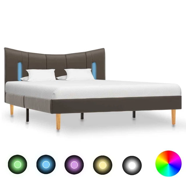 Polsterbett mit LED Kunstlederbett Bett Doppelbett mehrere Auswahl vidaXL