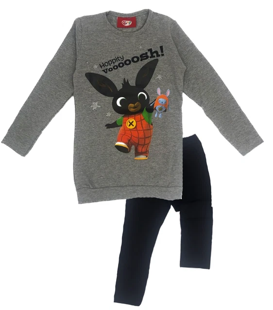 Completo Coniglietto Bing Bambina Maglietta lunga con Leggings mis. 2 3 4 5 anni