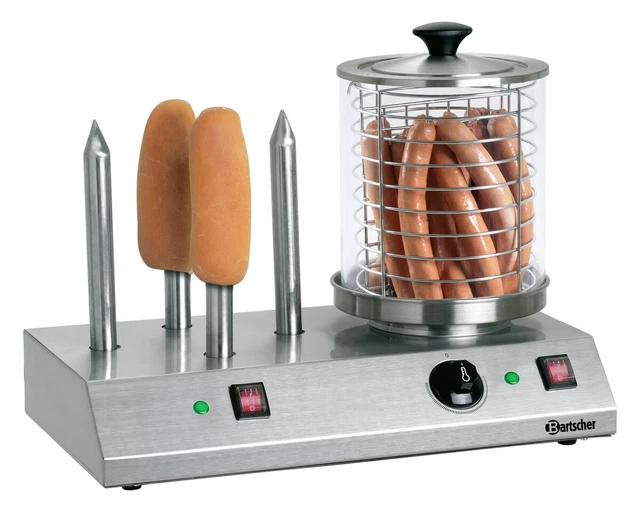Hot Dog-Gerät, 4 Toaststangen  Würstchen Wärmer