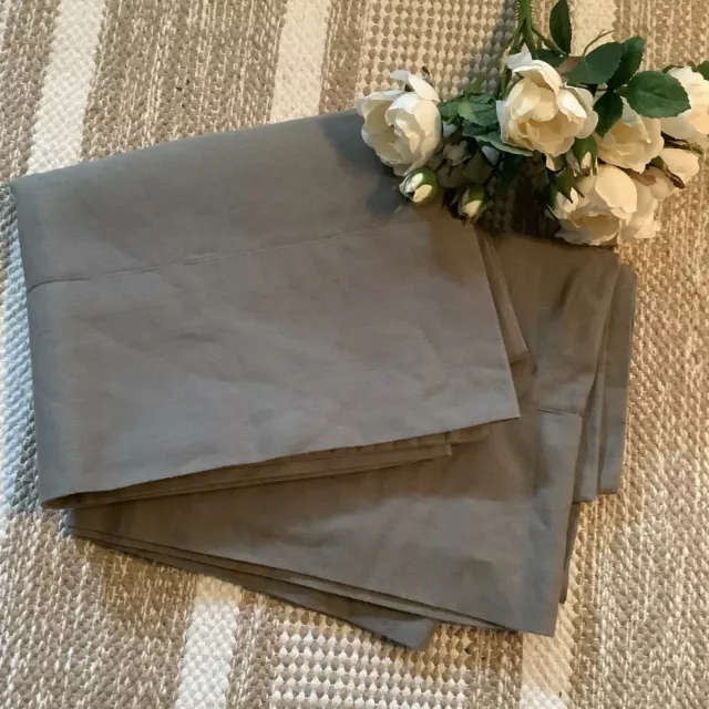 2 Restoration Hardware 2013 graphite? cotton/linen STANDARD pillow cases 20"x32"