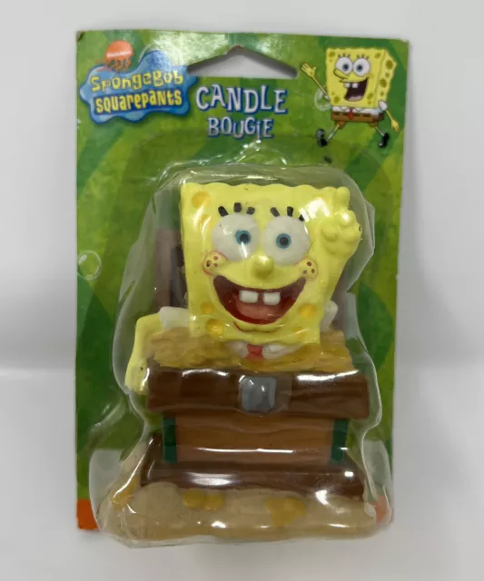 Spongebob Squarepants Candle Treasure Chest Cake Topper 2002 Vintage Nickelodeon