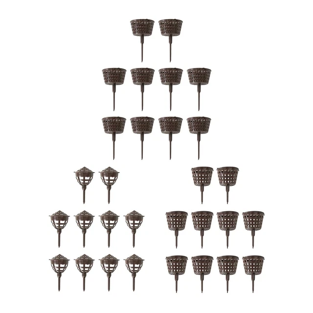10x Boîte à Engrais Pots de Pépinière Portable avec Couvercle ABS pour