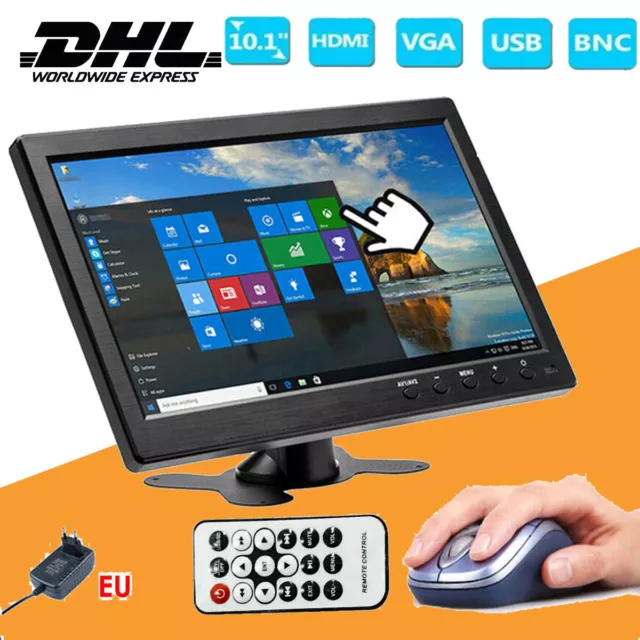 10.1" LCD TFT HD Auto Monitor Display Bildschirm CCTV PC TV HDMI/BNC/AV/VGA/USB