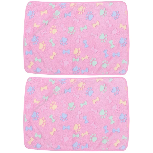 2 piezas Manta de felpa perro Manta esponjosa para perro Súper manta Mascota-Perro Si