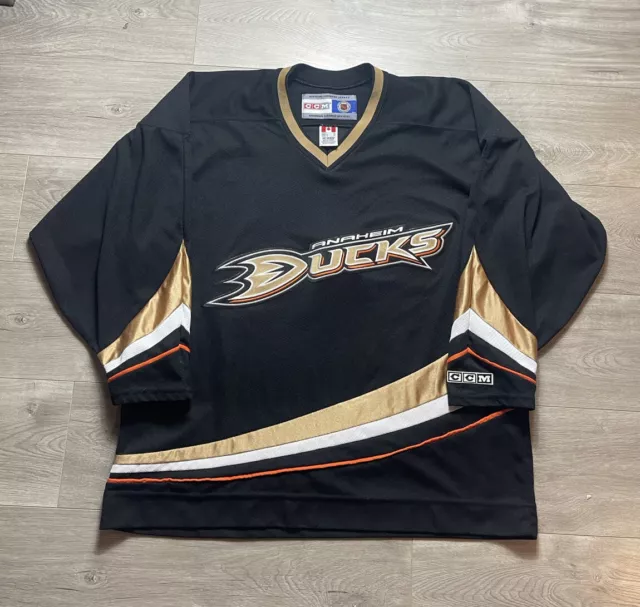 90's Anaheim Mighty Ducks CCM NHL Jersey Size Large – Rare VNTG