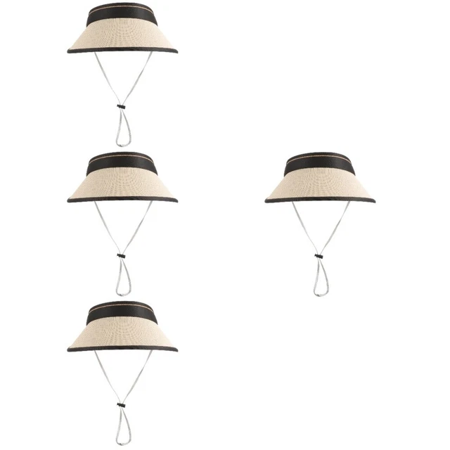 4pcs CHAPE DE PLACE pliant d'été Delate Wide Brim Beach Big Big Sunshade Hat