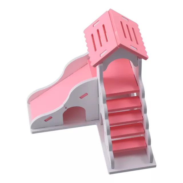 Easy To Assemble Mini House with Stairs and Slide Hamster House Toys