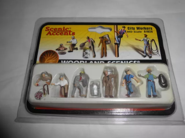 HO Scale Woodland Scenics A1826 City Workers Figures Scenic Accents