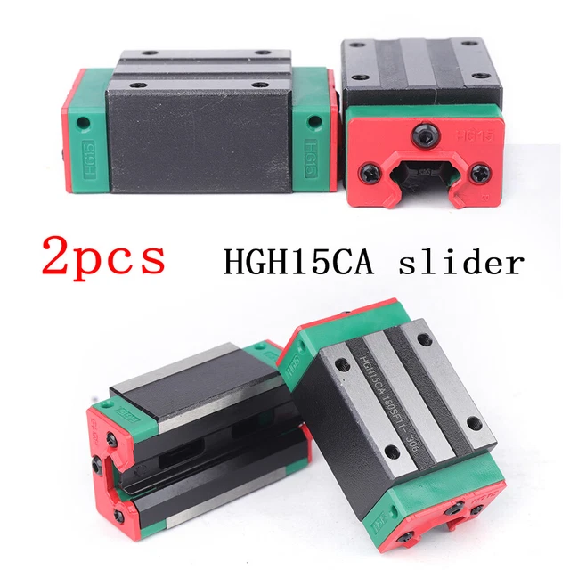 2 pc HGH15CA Carriage Linear Guide Slide Rail Block For HGR15 CNC Engraving Rout