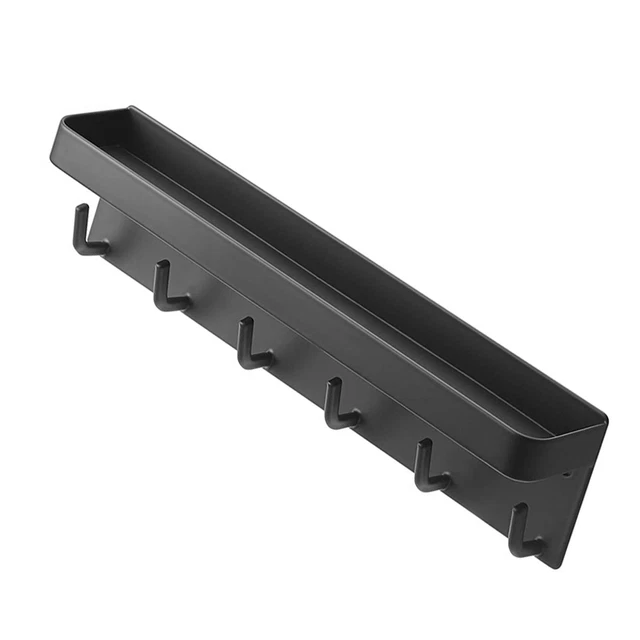 Key Holder Wall Hooks Organizer Hanger Rack Wall Mounted Black