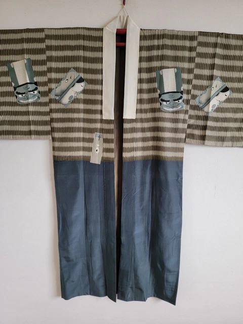 Men's Kinono  juban ,Vintage,  gown, KIMONO Robe,KIMONO jacket,ミ