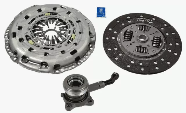 Clutch Kit 3pc (Cover+Plate+CSC) fits FORD TRANSIT TOURNEO TDCi 2.2D 11 to 14