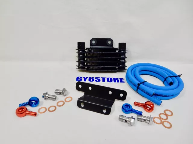 Taida High Performance Gy6 Oil Cooler Set Radiator, Hose And Fittings Only 2