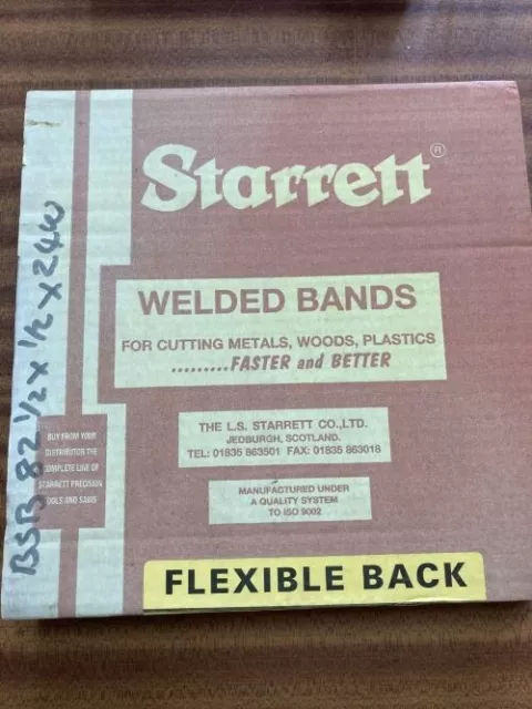 Genuine Starrett Bandsaw Blade Flexible Back 6'101/2" X 1/2" X 24 Wavy